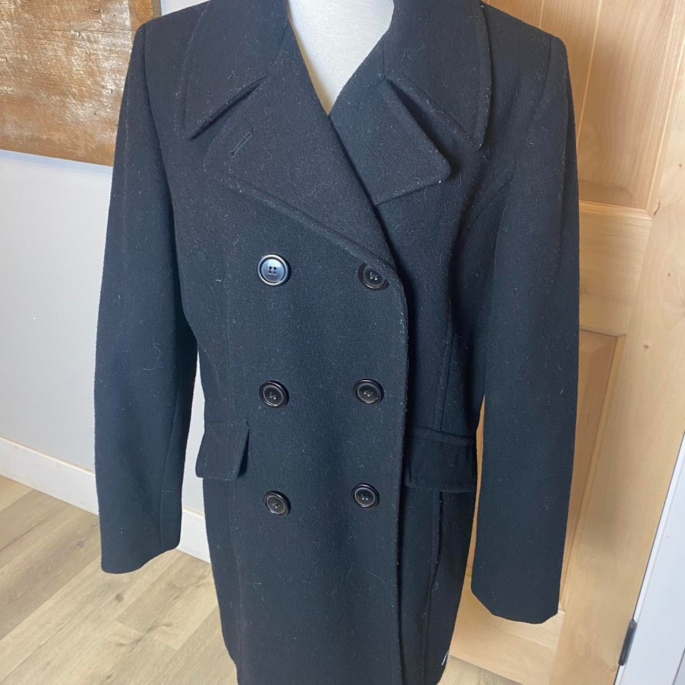 Vintage 90s Donny Brooke 100% Wool Peacoat – Double-Breasted – Size M
